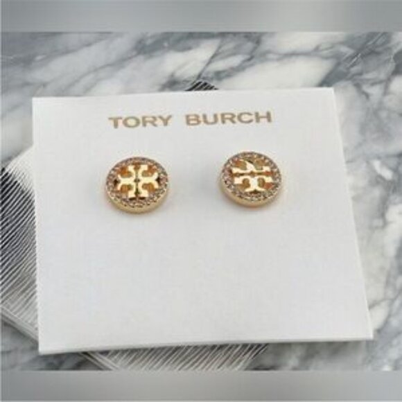 Tory Burch Gold Stud Earrings - Picture 3 of 4